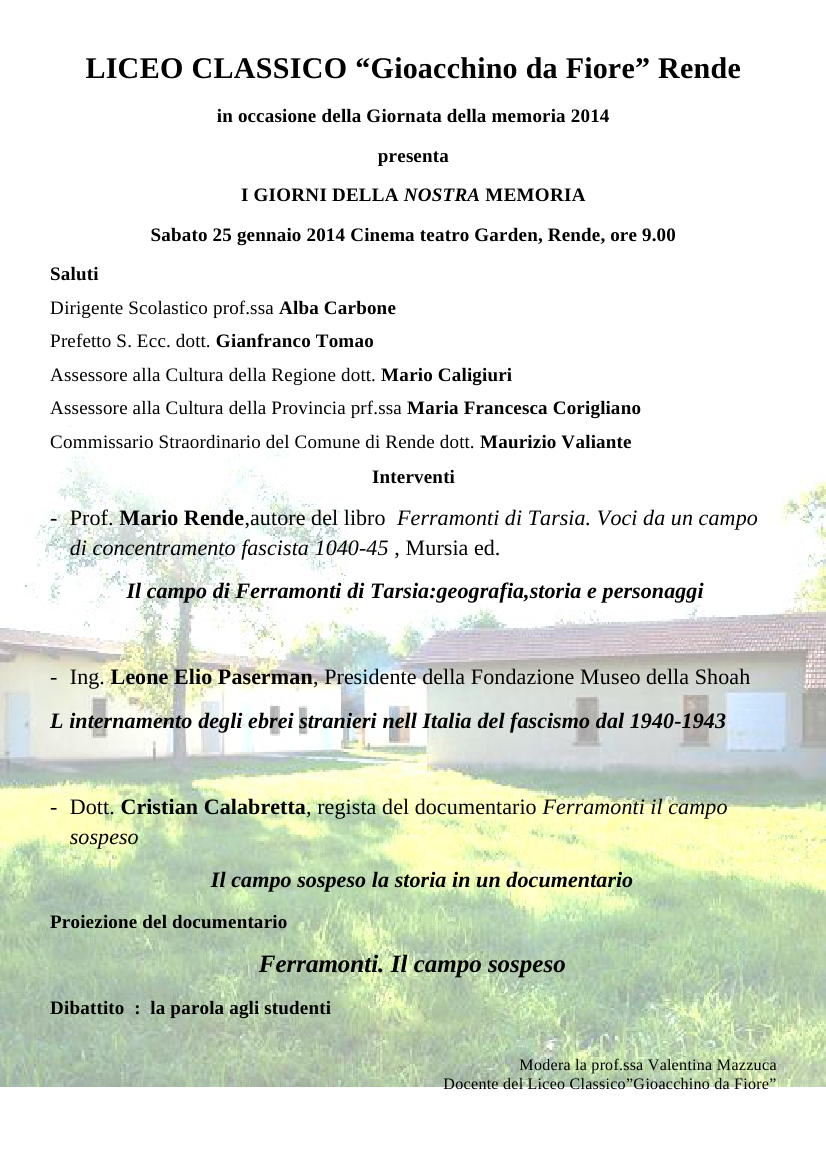 Proiezione.Rende.2014